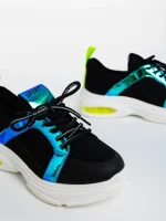 Дамски спортни обувки черни от текстилен материал Doina