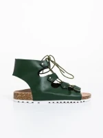 Дамски сандали зелени от екологична кожа Makeena