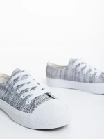 Детски тенис маратонки бели с черно от текстилен материал Marc