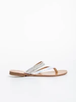 Дамски чехли преливащи от екологична лачена кожа Sanziana