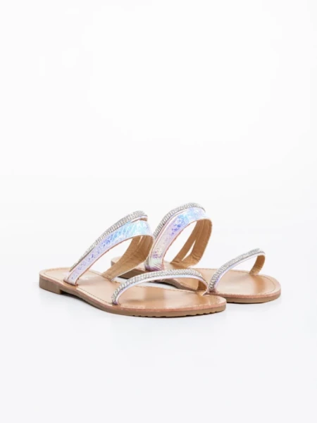 Дамски чехли преливащи от екологична кожа Aurora