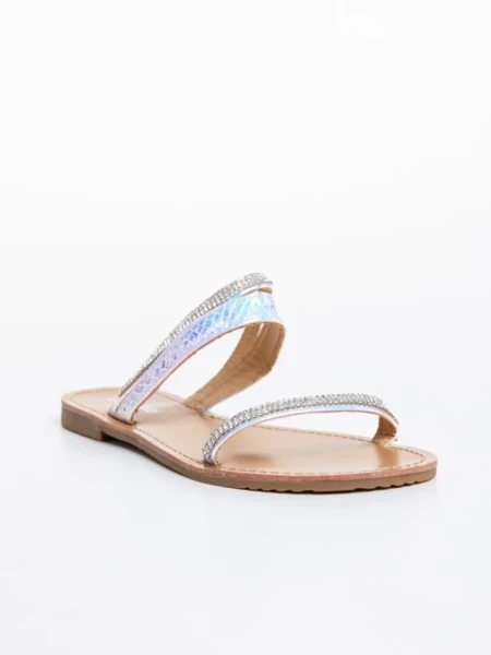 Дамски чехли преливащи от екологична кожа Aurora