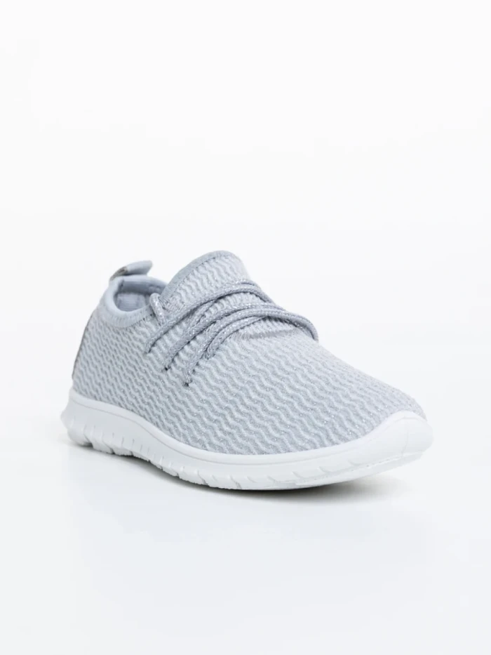 Детски спортни обувки сребристи от текстилен материал Winda