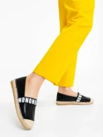 Дамски еспадрили черни от екологична кожа Rodica