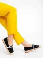 Дамски еспадрили черни от екологична кожа Rodica