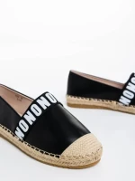 Дамски еспадрили черни от екологична кожа Rodica