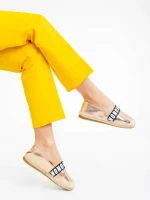 Дамски еспадрили цвят шампанско от екологична кожа Rodica