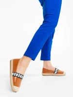 Дамски еспадрили камел от екологична кожа Rodica