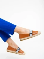 Дамски еспадрили камел от екологична кожа Rodica