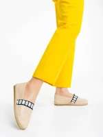 Дамски еспадрили бежови от екологична кожа Rodica