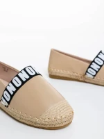 Дамски еспадрили бежови от екологична кожа Rodica