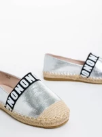 Дамски еспадрили сребристи от екологична кожа Rodica