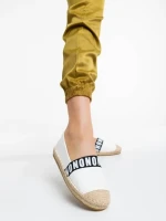 Дамски еспадрили  бели от екологична кожа Rodica