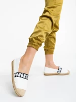 Дамски еспадрили  бели от екологична кожа Rodica