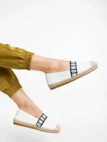 Дамски еспадрили  бели от екологична кожа Rodica