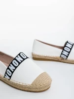 Дамски еспадрили  бели от екологична кожа Rodica