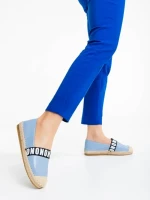 Дамски еспадрили  сини от екологична кожа Rodica