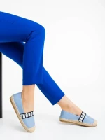 Дамски еспадрили  сини от екологична кожа Rodica