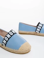 Дамски еспадрили  сини от екологична кожа Rodica