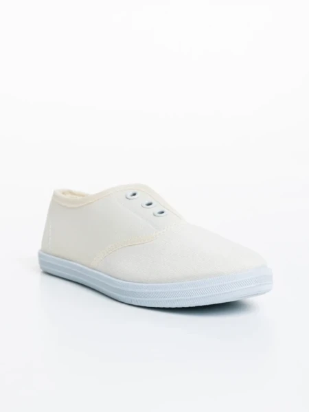 Детски тенис маратонки бежови от текстилен материал Aria