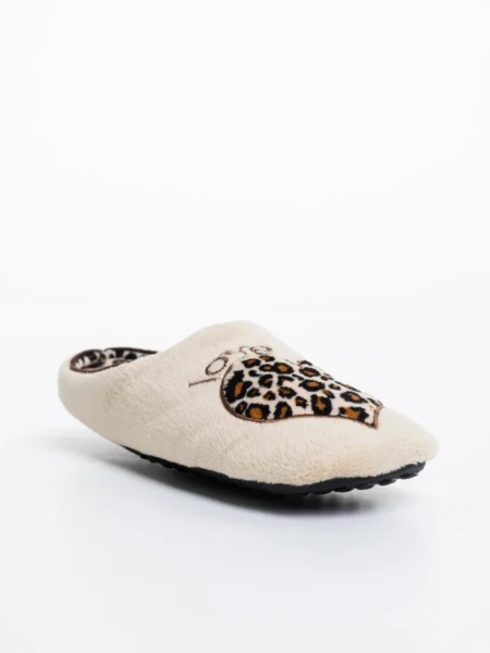 Детски пантофи бежови от синтетичен косъм Alegra