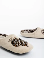 Детски пантофи бежови от синтетичен косъм Alegra