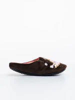 Детски пантофи кафяви от синтетичен косъм Agape