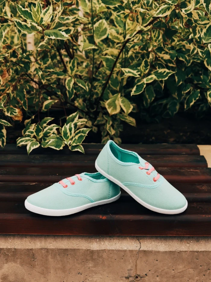 Детски тенис обувки тюркоазени от текстилен материал Milis