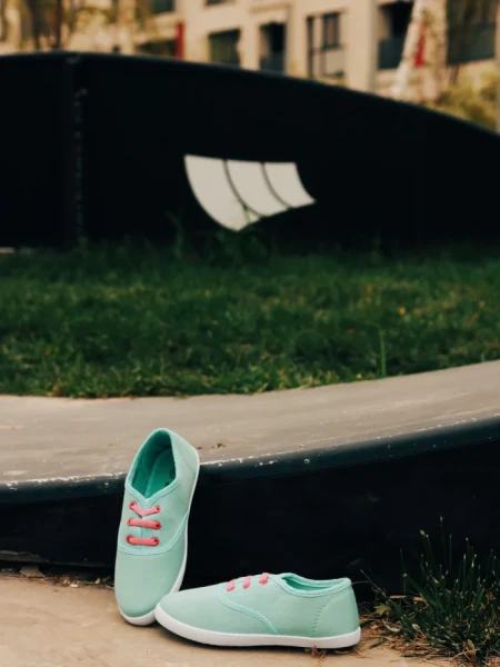 Детски тенис обувки тюркоазени от текстилен материал Milis