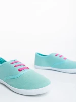 Детски тенис обувки тюркоазени от текстилен материал Milis