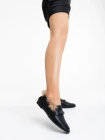 Дамски мокасини черни от екологична кожа Augusta