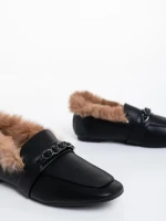 Дамски мокасини черни от екологична кожа Augusta