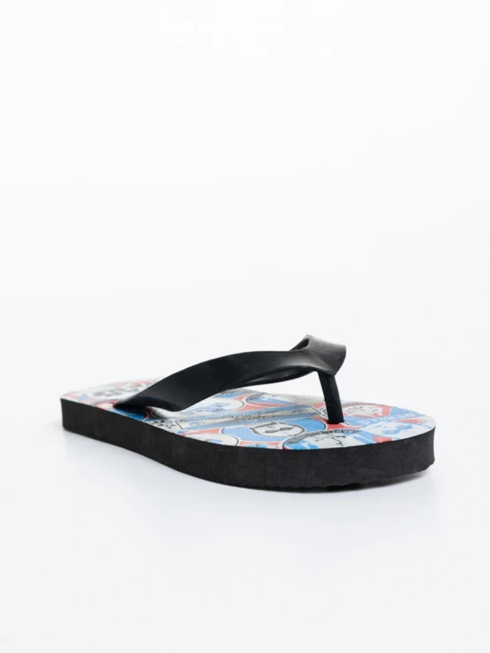 Детски пантофи черни със синьо от синтетичен материал Star Wars