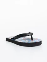 Детски пантофи черни със синьо от синтетичен материал Star Wars