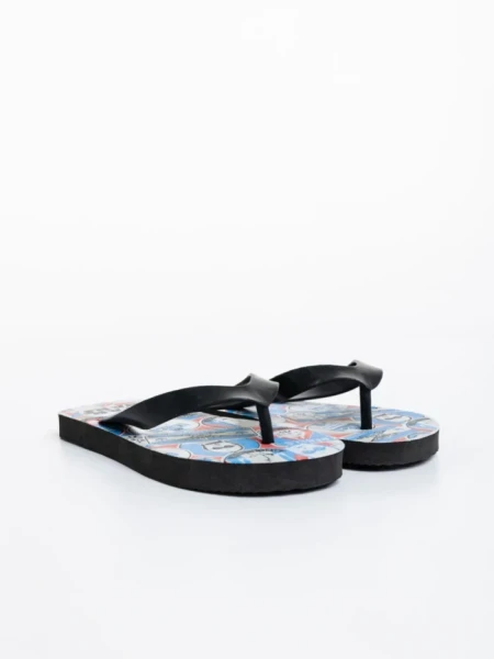 Детски пантофи черни със синьо от синтетичен материал Star Wars