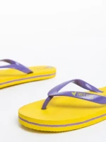 Детски пантофи жълти с лилаво от синтетичен материал Epsi