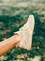 Дамски спортни обувки бежови от текстилен материал Louane