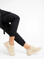 Дамски спортни обувки бежови от текстилен материал Louane