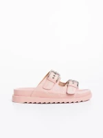 Дамски чехли розови от екологична кожа Eiko