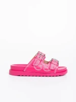 Дамски чехли циклама от екологична кожа Eiko