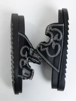 Дамски чехли черни от екологична кожа Eiko