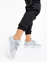 Дамски спортни обувки сиви от текстилен материал Louane