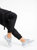 Дамски спортни обувки сиви от текстилен материал Louane