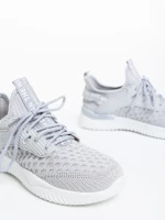 Дамски спортни обувки сиви от текстилен материал Louane