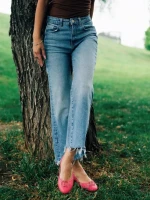 Дамски балерини циклама от екологична кожа Francoise