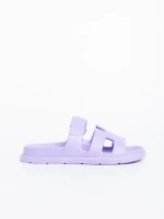 Дамски чехли лилави от синтетичен материал Mika