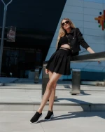 Дамски спортни обувки черни от текстилен материал Iazmin