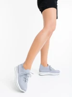 Дамски спортни обувки сиви от текстилен материал Taormina