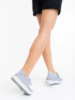 Дамски спортни обувки сиви от текстилен материал Taormina