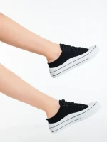 Дамски кецове  черни  от текстилен материал  Eleanor